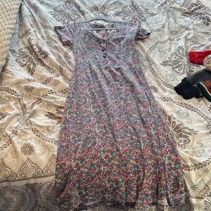 Vintage Floral Print Women's Dress